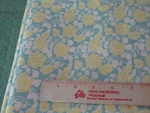 3 Yards 44" Quilt Fabric Diane Kappa Yellow Rose Garden David Textiles Teal. Fixed Price $19.95.