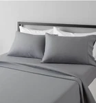Amazon Basics Microfiber 4-PIECE Bed Sheet Set Wrinkle-free Dark Gray. Fixed Price $24.99.