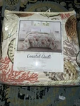 Coastal Quilt Bedding Ocean Beach Theme Seashell Coral Print. Fixed Price $64.99.