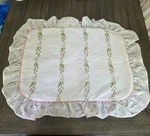Laura Ashley 2 Ruffle Pillow Shams Castleberry Sprig Pink Floral Pattern Vtg. Fixed Price $49.99.