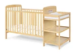 Ramsey 3-IN-1 Convertible Baby Crib And Changer Natural Wood Finish. Fixed Price $450.99.