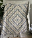 Vintage Trip Around The World Quilt 104X104 Blue Floral King. Fixed Price $215.00.