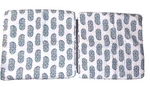 SET/2 Lillian August White/ Blue Paisley Quilted Cotton Euro Pillow Shams. Fixed Price $20.00.