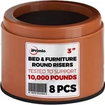 Iprimio Bed & Furniture Risers - Brown, Round, 3 Inch Lift, Up To 10000 Lbs 8PCS. Fixed Price $44.44.