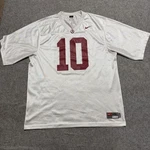 Alabama Crimson Tide Jersey Mens 2XL White Ncaa Football Nike Mesh Number 10. Fixed Price $24.49.