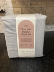 Threshold Ultra Soft Flannel Sheet Set King Size Gray. Fixed Price $55.00.