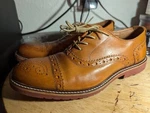 Nobrand Portugal Brown Brogue Leather Mens Dress Shoes Size 42 Us 9 Euc!. Fixed Price $22.00.
