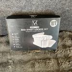 Bed Locker Set 8PCS White Keeps Sheets Tight. Fixed Price $14.99.