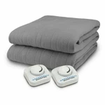 Biddeford Heated Electric Blanket Queen Size, Gray, Comfort Knit. Fixed Price $100.55.