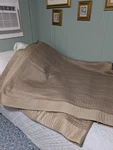 Real Simple Queen Size 88 X 92 Brown Beige Quilted Cotton Bedspread. Fixed Price $49.99.
