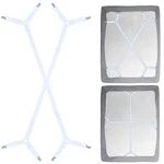 Siaomo Sheet Fasteners Suspenders 2PCS-CRISSCROSS-WHITE, Set. Fixed Price $14.59.