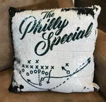 Philly Special Flip Sequin Pillow Case & Insert Philadelphia Eagles Play Diagram. Fixed Price $24.95.