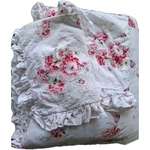 Queen Simply Shabby Chic 100% Cotton White Floral Comforter & Pillow Shams. Fixed Price $70.00.