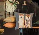 New Iosis Yves Delorme Shiba Inus Dogs Woven Tapestry Pillow Cover 18X18 Belgium. Fixed Price $165.00.