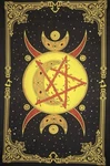 Celtic Triple Moon Pentagram Tapestry, Irish Twin Bed Spread Renaissance Festive. Fixed Price $7.99.