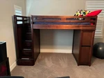 Rooms To Go Ivy League 2.0 Walnut Twin/full Bunk With Stairs (both Beds). Fixed Price $500.00.