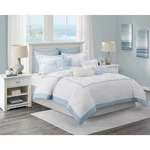 Harbor House 3-PIECE Palmetto Bay Comforter Set, King, White/blue,embroidered. Fixed Price $159.00.