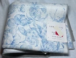 Laura Ashley White Blue Floral Washable Accent Rug 26X45 100% Polyester Nwt. Fixed Price $44.99.