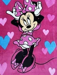 Disney Minnie Mouse Cartoon Character Plush Throw Blanket Pink Good Condition. Fixed Price $25.00.