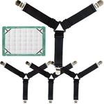 4 Pack Bed Sheet Holder Straps Triangle Elastic Adjustable Clip Fasteners. Fixed Price $7.90.