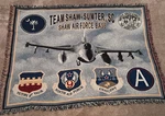 Us Air Force Fringed Tapestry Throw Blanket Team Shaw Afb Sumter Sc 9TH Valor. Fixed Price $28.95.
