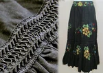 Wd Ny Skirt Embroidered Sequin Linen Midi Heavy Gypsy Prairie Tiered 8. Fixed Price $24.99.