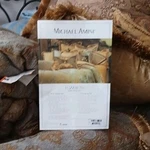 Michael Amini Elizabeth Queen Bedding Set Paisley Gold Gray Duvet & Pillows. Fixed Price $250.00.