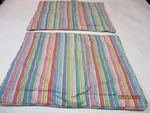 Vintage Collier Campbell Tambourine Striped 2 Standard Padded Pillow Shams. Fixed Price $58.00.