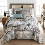 Natures Collage 3PC Quilted Bedding Set From Your Lifestyle By Donna Sharp. Fixed Price $18.00.