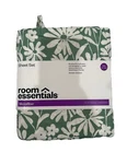 Twin Xl Sheet Set Microfiber Room Essentials Brand New Green W/ Flowers. Fixed Price $9.97.