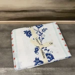 Greenrow Gracie Cotton Linen Pillow Shams King SET/2 White Blue Multi Nwot. Fixed Price $89.95.