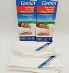 Claritin Anti Allergen Pillow Protector Standard Queen 20X28IN White Case Read. Fixed Price $12.00.