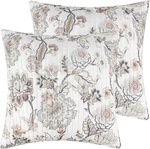 Levtex Home-ophelia Euro Sham Set Of (26" 26") Grey, Taupe, Blush And Cream. Fixed Price $50.00.