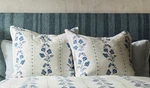 2 Greenrow Gracie Cotton Linen Euro Shams Pair Blue Floral Red Multi New. Fixed Price $97.77.