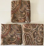 3 Sdh Linens Xerxes Euro Pillow Shams Paisley Jacquard Italy Old World Luxury. Fixed Price $224.99.