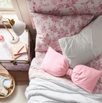 Armoire Collection Coquette Oversized Bow Shape Soft Pink Bed Pillow 14" X 30". Fixed Price $69.99.