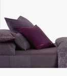 Calvin Klein Queen Somerset Bedskirt Small Diamond Concord Dark Purple Cotton. Fixed Price $50.00.