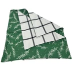 Reversible Throw Pillow Cover Green Botanical & Black Buffalo Check Design Set. Fixed Price $13.31.