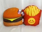 Burger Fries Set Of 2 Plush Tags Attached Sweet Collection 13X13. Fixed Price $13.50.