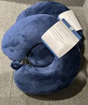 Pack Of 2 - Protege Memory Foam Neck Pillow Navy Snap Closure Easy To Clean. Fixed Price $18.00.