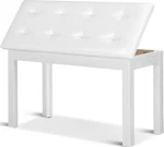Vediya White Duet Piano Bench With Storage, Solid Wood, 26.18X11.02X18.9IN. Fixed Price $48.49.