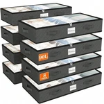 8PCS 90L Under Bed Storage Bins Foldable Closet Organizer With Clear Top. Fixed Price $25.99.