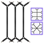 Luyena Bed Sheet STRAPS,3 Secure 3PCS-CRISSCROSS-BLACK, Set. Fixed Price $14.05.