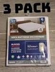 3 Pack Clean Rest Pro Sofa Mattress Cover Encasement Queen 60"X72"X4- 7" Zipper. Fixed Price $64.99.