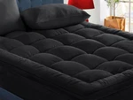 Cymula KC-031 Queen Size 8-21 Inch Deep Pocket Black Polyester Mattress Topper. Fixed Price $65.79.