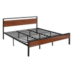 Vevor King Size Bed Frame, 14 Inch Black Metal Platform With Retro Bro. Fixed Price $205.28.