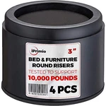 Iprimio Bed Risers - Round, 3 Inch Lift, Heavy Duty, 4 Pack, Up To 10000LBS. Fixed Price $63.99.