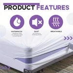 Mattress Encasement Waterproof Protector Zippered Deep Pocket Bed Bug. Fixed Price $33.99.
