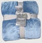 Better Homes & Gardens Velvet Plush Blanket Blue Full/queen Oeko-tex 90X92IN. Fixed Price $15.39.