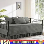 Elegant Microfiber Daybed Cover Set W/ Shams & Bedskirt Cozy Guest Room New. Fixed Price $59.50.